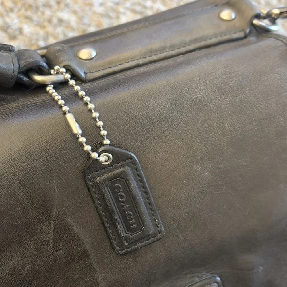 Coach Black Leather Briefcase - Picture 6 of 16